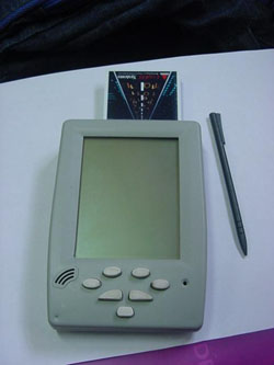 Simputer with Smartcard inserted